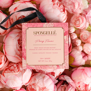 Body Wash Infused Buffer Peony Flower | Boxed Flower