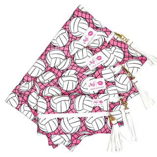 Makeup Junkie Bags Sports Fan Volleyball Pink