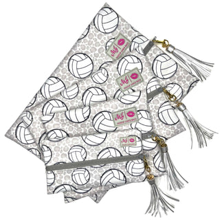 Makeup Junkie Bags Sports Fan Volleyball Gray