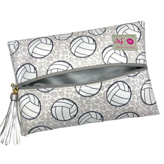 Makeup Junkie Bags Sports Fan Volleyball Gray