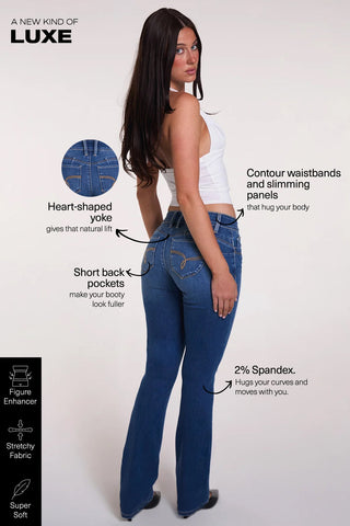 Pants Women's Luxe Mid Rise WannaBettaButt Bootcut Jeans