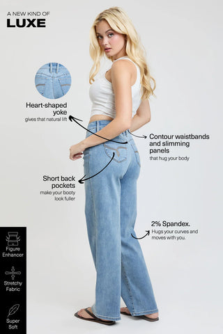Pants Women's Luxe High Rise WannaBettaButt Straight Jeans