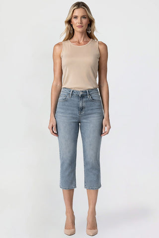 Women's Premium Stretch Side Slit Capri