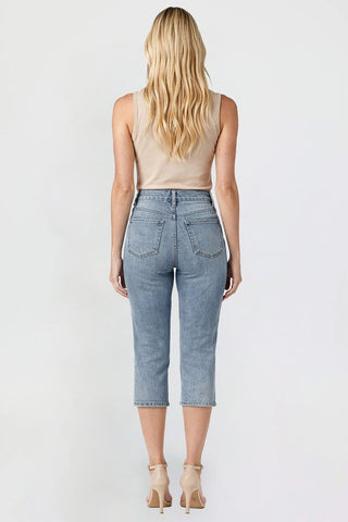 Women's Premium Stretch Side Slit Capri