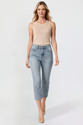 Women's Premium Stretch Side Slit Capri