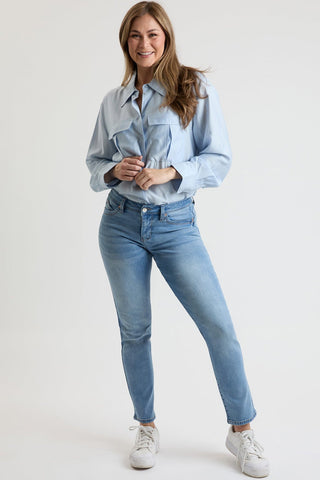 Women's High Rise Curve Confidence  Straight Jeans