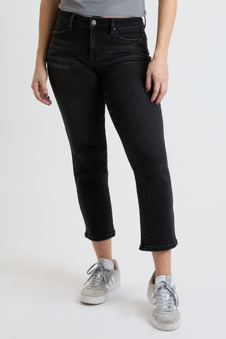 Women's Premium Stretch Cropped Slim Straight Jeans