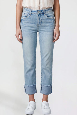 Women's Premium Stretch Cropped Mega Cuff Jeans