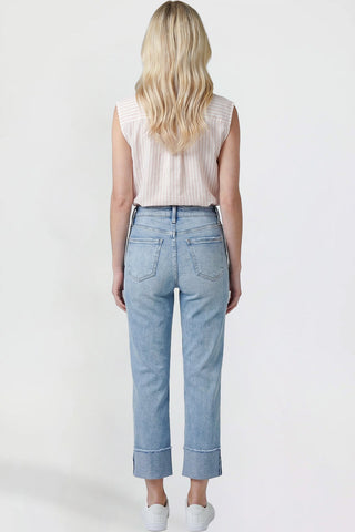 Women's Premium Stretch Cropped Mega Cuff Jeans