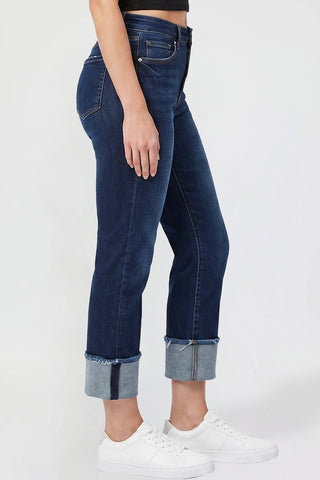 Women's Premium Stretch Cropped Mega Cuff Jeans