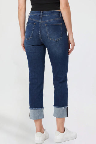 Women's Premium Stretch Cropped Mega Cuff Jeans