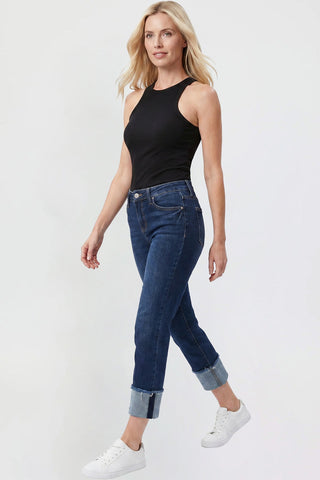 Women's Premium Stretch Cropped Mega Cuff Jeans