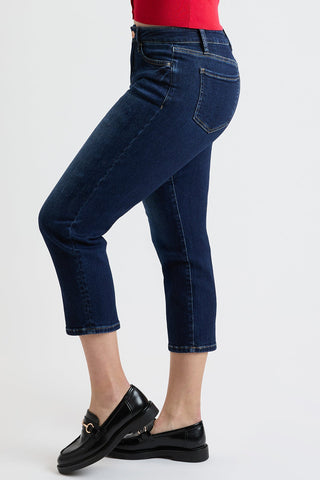 Women's Premium Stretch Cropped Slim Straight
