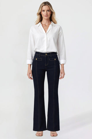 Women's Pin Tuck Bootcut Jeans