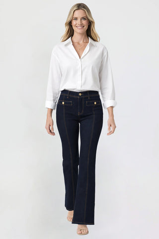 Women's Pin Tuck Bootcut Jeans