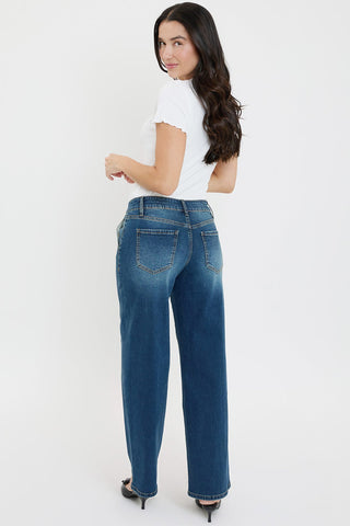 Women's Front Seam Wide Leg Jeans