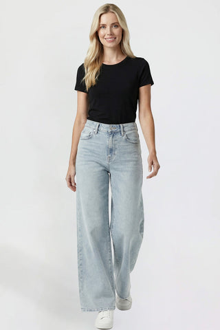 Women's Kayla High Rise Premium Stretch Wide Leg Jeans