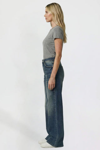 Women's Kayla High Rise Premium Stretch Wide Leg Jeans