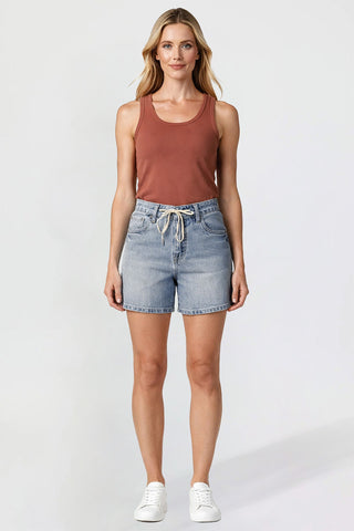Women's Relaxed Tie Front Shorts