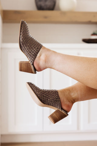 Shoes Walk With Me Woven Mules