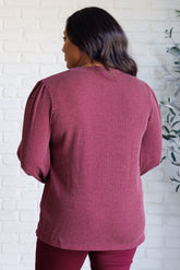 When the Sun Goes Down Mineral Wash Ribbed Knit Top in Wine - Pirates and Pearls Boutique