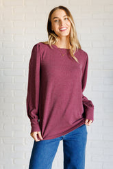 When the Sun Goes Down Mineral Wash Ribbed Knit Top in Wine - Pirates and Pearls Boutique