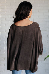 Wishy Washy Mineral Washed Oversized Top - Pirates and Pearls Boutique