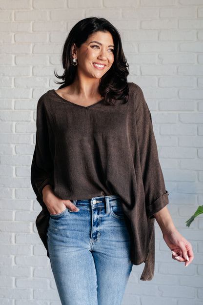 Wishy Washy Mineral Washed Oversized Top - Pirates and Pearls Boutique