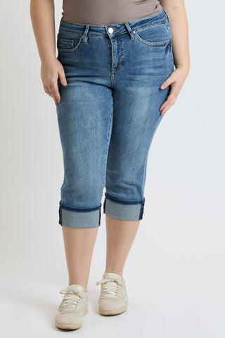 Women's Plus Premium Stretch Cuff Essential Capri