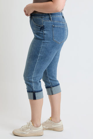 Women's Plus Premium Stretch Cuff Essential Capri