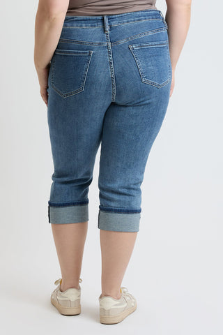 Women's Plus Premium Stretch Cuff Essential Capri