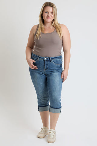 Women's Plus Premium Stretch Cuff Essential Capri