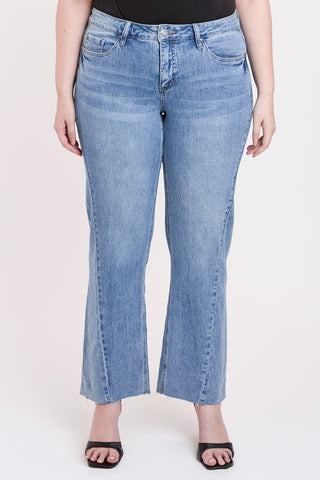 Women's Plus Luxe Wide Leg Jeans with Raw Hem