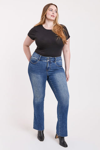 Women's Plus Premium Stretch Bootcut High Rise Jeans