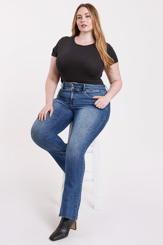 Women's Plus Premium Stretch Bootcut High Rise Jeans