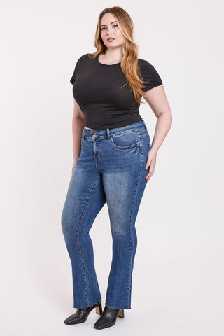 Women's Plus Premium Stretch Bootcut High Rise Jeans