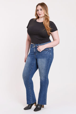 Women's Plus Premium Stretch Bootcut High Rise Jeans