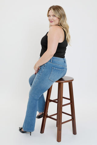 Women's Plus Curve Seam Flare Jeans