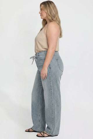 Women's Plus Luxe Wide Leg Tie Front Jeans