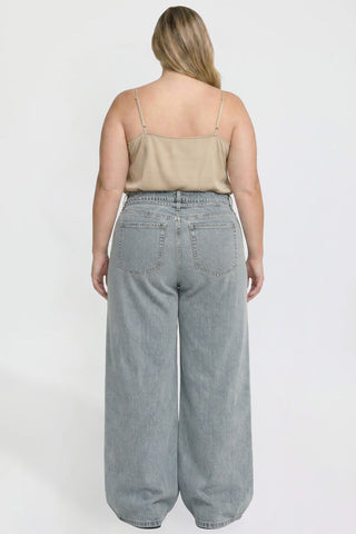 Women's Plus Luxe Wide Leg Tie Front Jeans