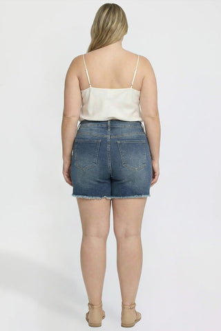 Women's Plus Premium Stretch Fray Hem Shorts