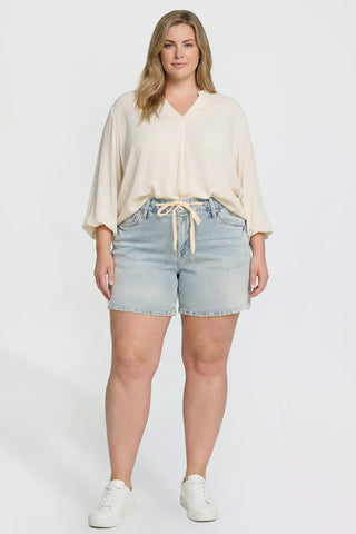 Women's Plus Luxe Tie Front Shorts