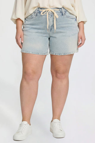 Women's Plus Luxe Tie Front Shorts