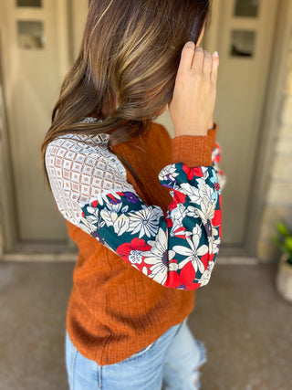 Womens Aston Patchwork Blouse in Four Colors
