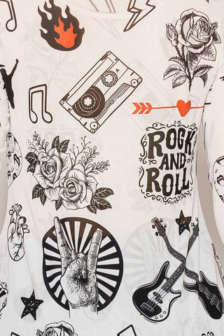 White Rock N Roll Mesh Top