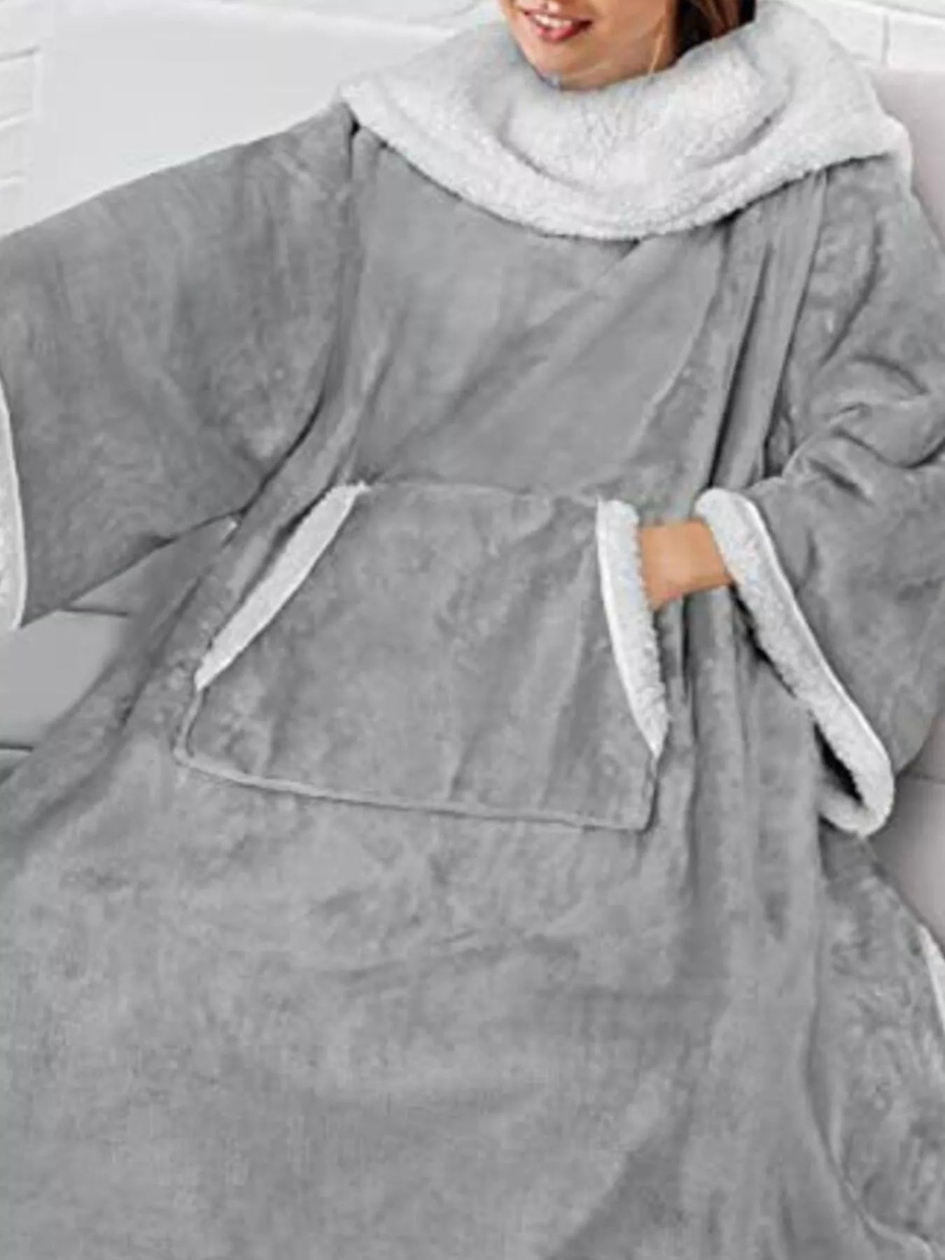 Oversized Wearable Blanket Hoodie Lounge Nightgown