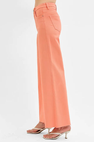 RISEN Full Size Tummy Control High Rise Wide Leg Palazzo Jeans Plus Size