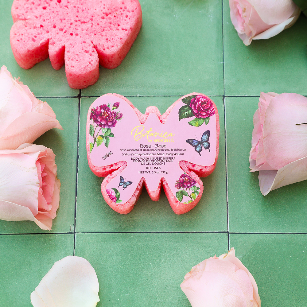 Body Wash Infused Buffer Rose | Botanica Body Buffer