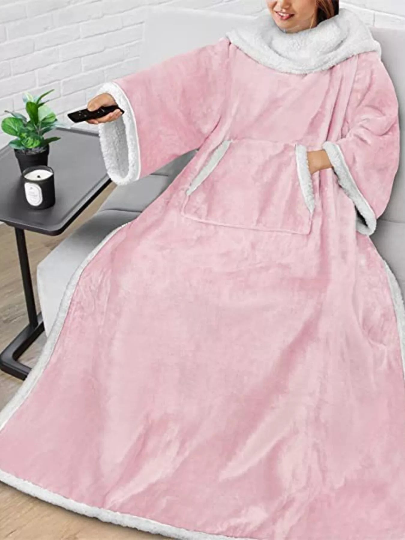 Oversized Wearable Blanket Hoodie Lounge Nightgown