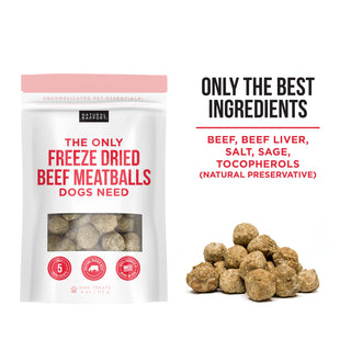 The Only Freeze Dried Beef Meatballs Dogs Need